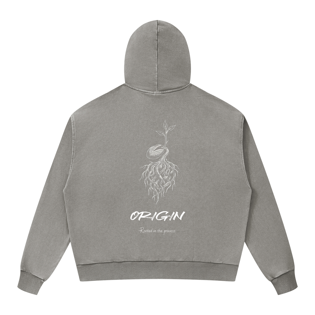 Unisex Mineral Wash Boxy Full Zip Hoodie