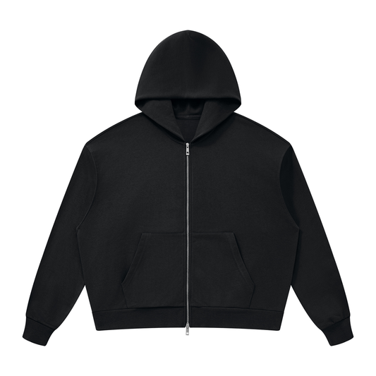 Unisex Drop Shoulder Full Zip Hoodie