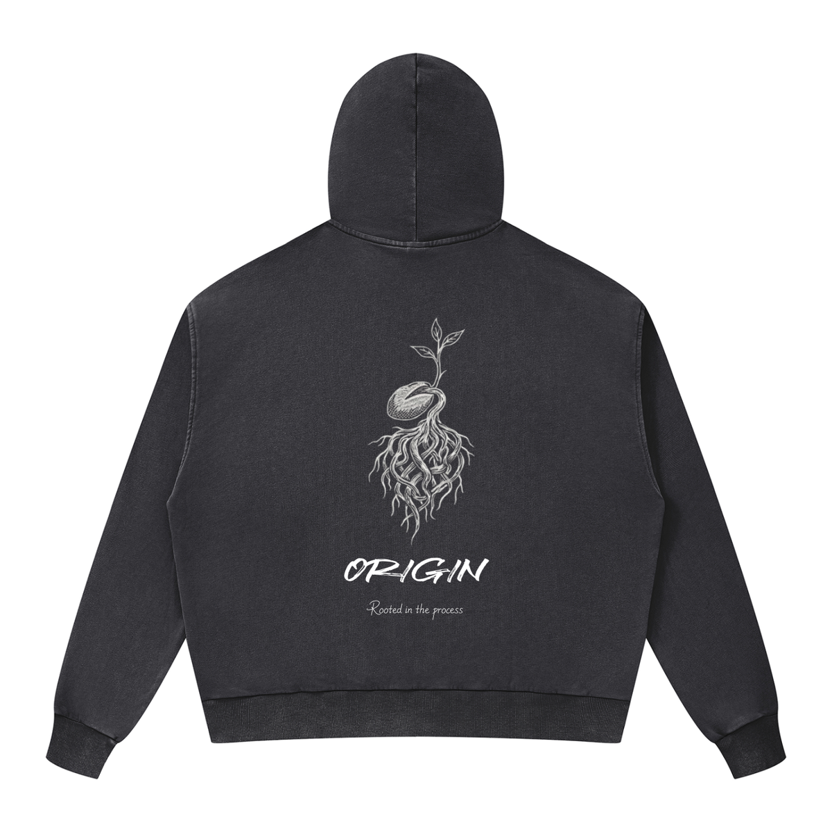 Unisex Mineral Wash Boxy Full Zip Hoodie