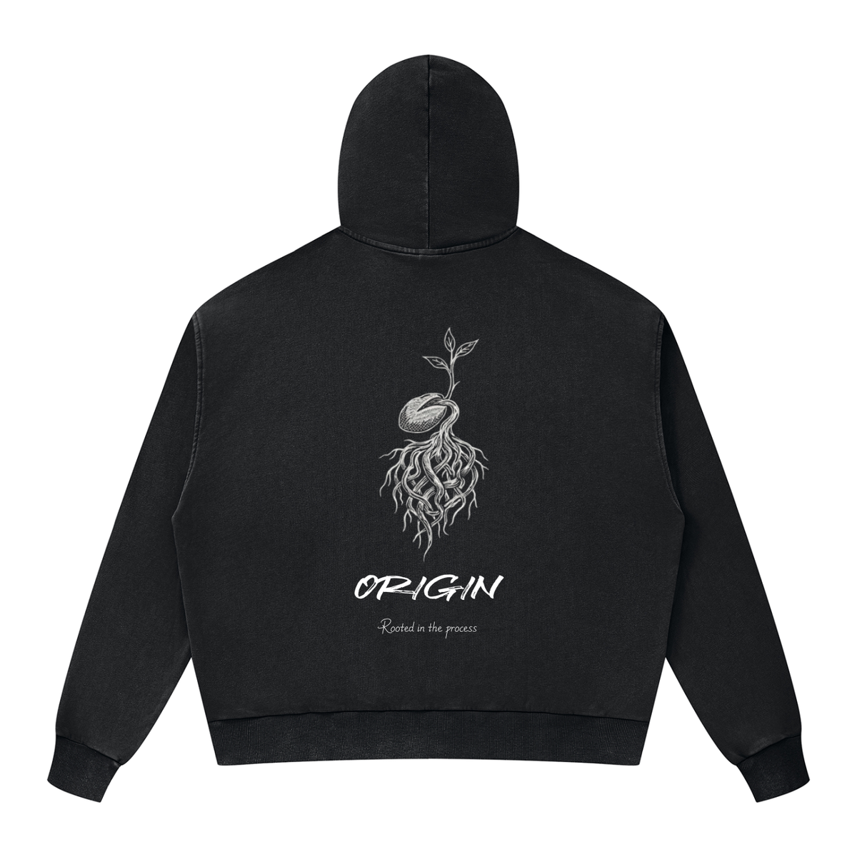 Unisex Mineral Wash Boxy Full Zip Hoodie