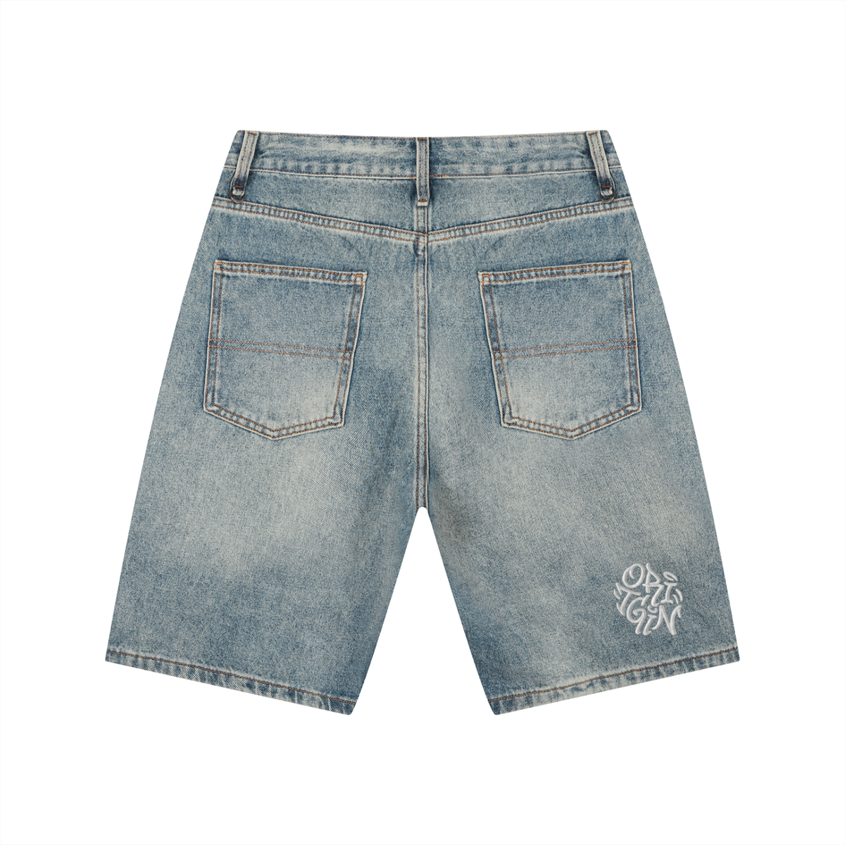 Men's Vintage Wash Denim Shorts