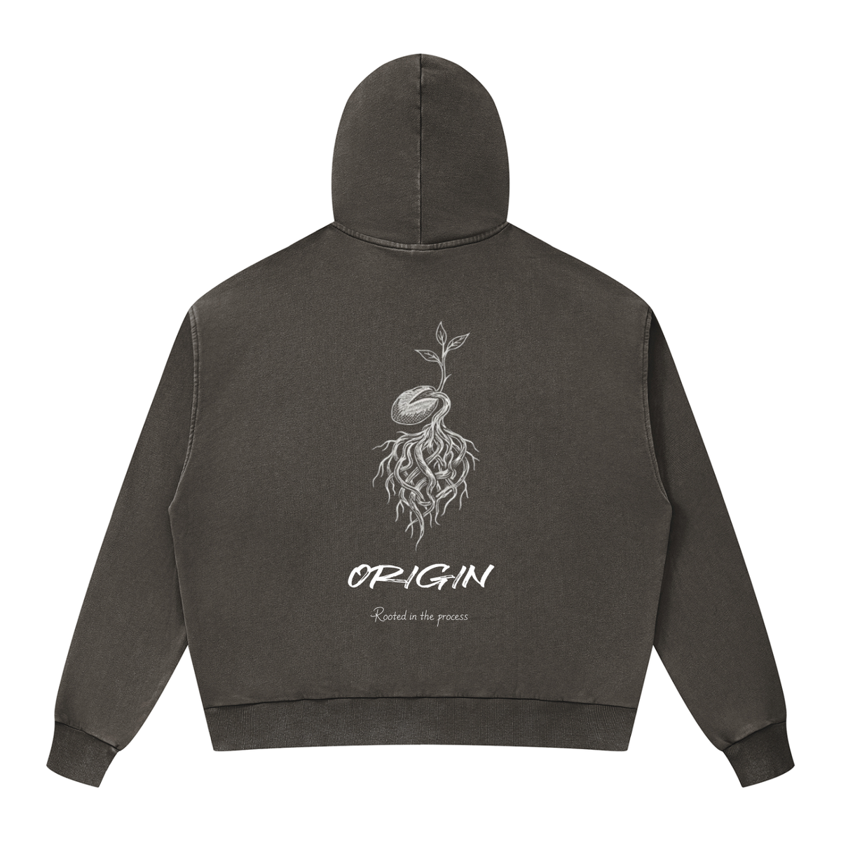 Unisex Mineral Wash Boxy Full Zip Hoodie