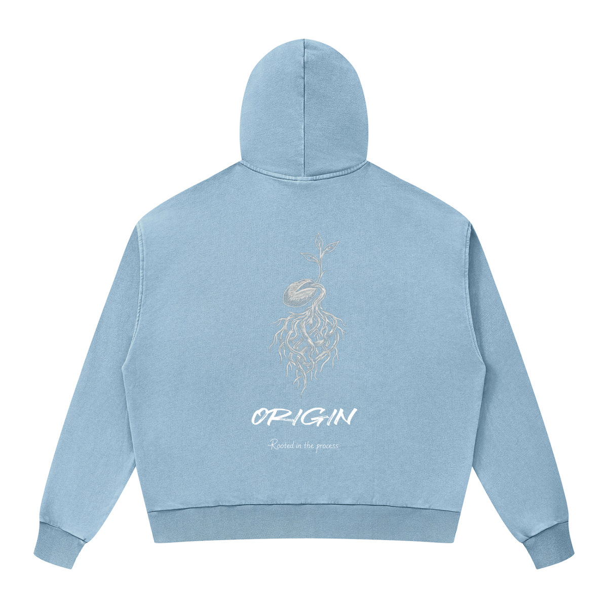 Unisex Mineral Wash Boxy Full Zip Hoodie