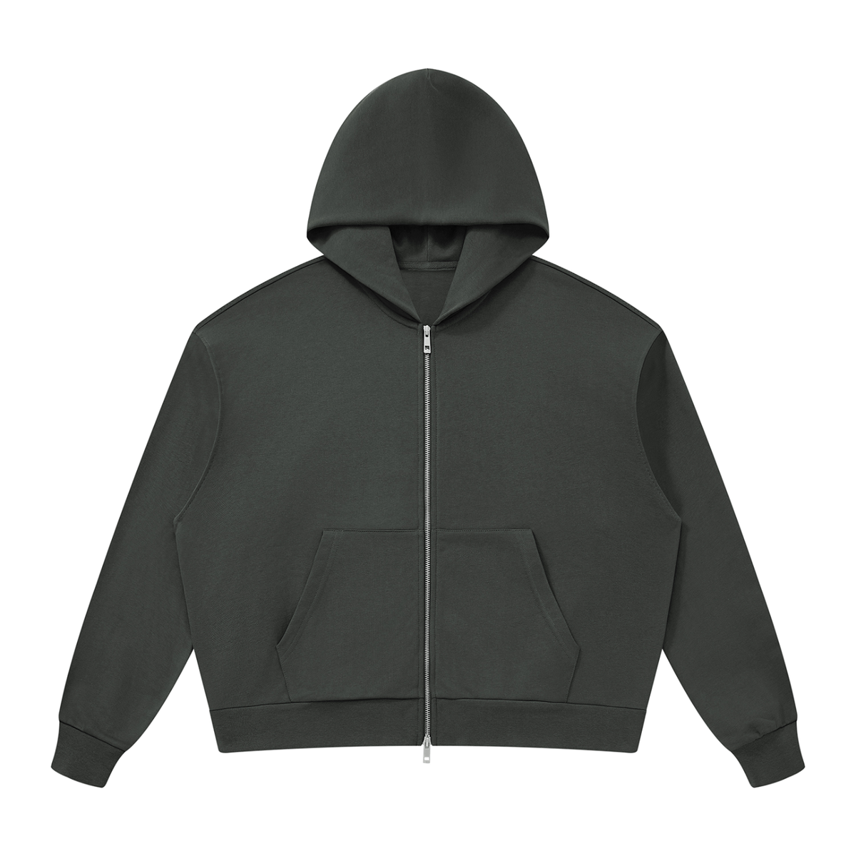 Unisex Drop Shoulder Full Zip Hoodie