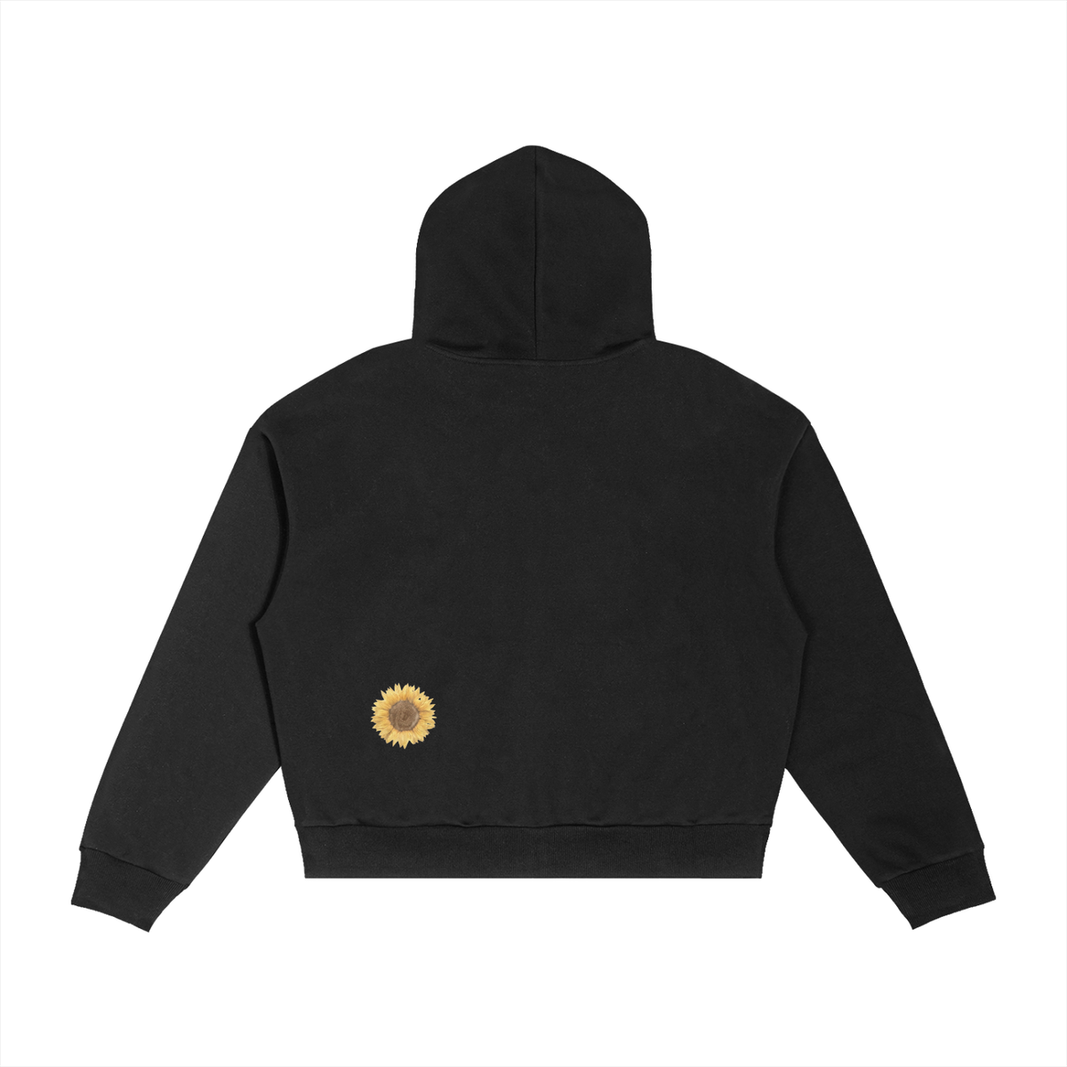 Contrast Plaid Boxy Zip Hoodie